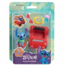 Stitch playset com mini figura 5cm sunny - 7899573639907