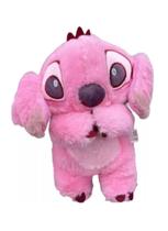 Stitch Rosa Angel Que Respira Antiansiedade Com Som E Luz 30cm