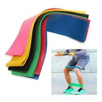 STO701 - Kit Faixa Elastica Band Extensor 3 Niveis Fraco Medio Grande - Fitness