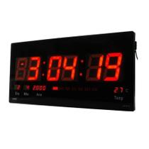 STO746 - Relogio De Parede Led Digital Data Temp 46 Cm Calendario