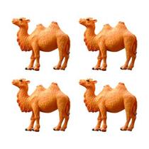 STOBOK Camel Modelos Miniatura Camel Figurine Animal Model Desktop Ornaments, Pack de 4