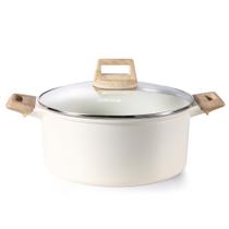 Stock Pot CAROTE 6L antiaderente com tampa de granito branco sem PFOA Stock Pot CAROTE 6L antiaderente com tampa de granito branco sem PFOA
