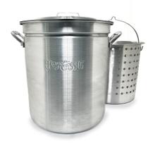 Stockpot Bayou Classic 57L em alumínio com cesto 40x46cm