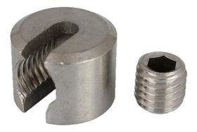 Stopper Abraçadeira Rolha Para Fio Ajustável Em Aço inox 5mm