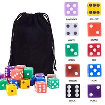 STOR 100 Peças Jogo Dados Definir 10 Cores Square Corner Dice