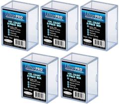 Storage Box Ultra Pro, pacote de 5 para 100 cartões de tamanho padrão Storage Box Ultra Pro, pacote de 5 para 100 cartões de tamanho padrão
