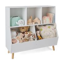 Storage Cubby Badger Basket, organizador branco de 5 compartimentos com pés