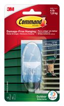 Storage Hook Command Outdoor Large Clear, resistente às intempéries 1,8