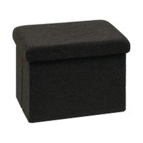 Storage Ottoman B FSOBEIIALEO Small Sherpa Foot Rest Black