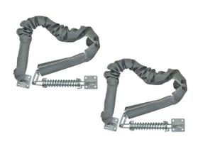 Storm Door Chain Check QCAA, 32 cm de comprimento, aço cinza, pacote com 2 unidades