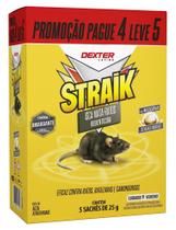 Straik Isca Elimina Ratos 5 Sachês X 25g Cerais C Amargante - Dexter