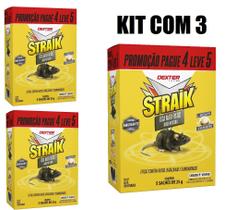 Straik Isca Elimina Ratos Cerais Com Amargante Kit 3 Caixas