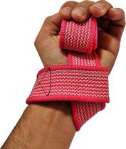 Strap Fita Antiderrapante Rosa Academia Puxada