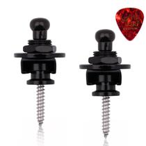 Strap Lock Preto Trava Correia De Guitarra Violão Baixo