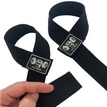 Strap Musculação Para Academia Preto - Contém 1 Par