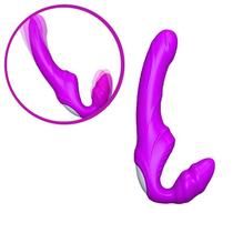 Strapless Duplo Nana Recarregável com 9 Vibrações Roxo - S-Hande