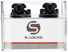 Straplocks Schaller 14010401 - Travas de Segurança para Guitarra (Preto Cromado)