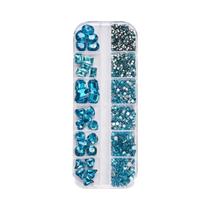 Strass 3D Transparentes Para Unhas, 12 Formatos Mistos: Oval, Borboleta, Coração, Flor, Redondo,