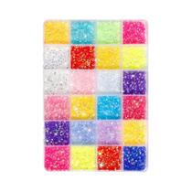 Strass Coloridos 3D Com Glitter, 3500 Peças, Acrílico Redondo De Resina Com Base Plana Para Nail