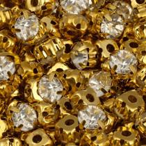 Strass de Cristal para Costura Dourado SS14 3mm com 1440 unidades Strass de Cristal para Costura Dourado SS14 3mm com 1440 unidades