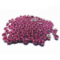 Strass de Rebitar 6mm + Rebite Aço inox - Alto Brilho - 100 Peças