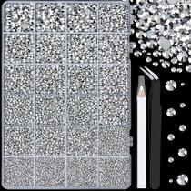 Strass de resina TINKRSTUFF 25.000 unidades com pinça prateada de 2 a 6 mm