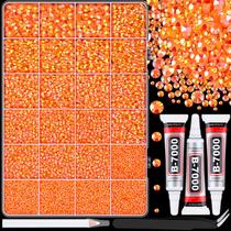 Strass de resina TINKRSTUFF Orange AB 2-6 mm com pinça 25.000 unidades Strass de resina TINKRSTUFF Orange AB 2-6 mm com pinça 25.000 unidades