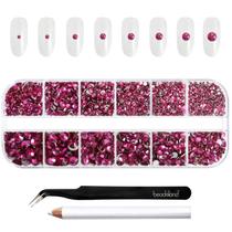 Strass para maquiagem BEADSLAND 2500 unidades de vidro com encosto plano fúcsia Strass para maquiagem BEADSLAND 2500 unidades de vidro com encosto plano fúcsia