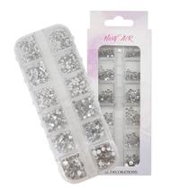 strass pedrinha decoração unha Prata para designer de unhas, manicure, pedicure, podologo