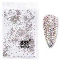 Strass Pedrinhas Decoração De Unha Redondas 1440 Unidades