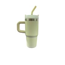 Straw Copo Compacto com alça e canudo de aço com 550 ml de tamanho Para Bebidas Geladas E Quentes