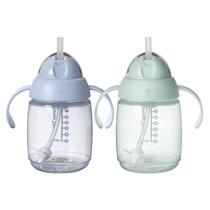 Straw Cup Tommee Tippee Starter 300 ml, mais de 6 m com alças, pacote com 2 Straw Cup Tommee Tippee Starter 300 ml, mais de 6 m com alças, pacote com 2