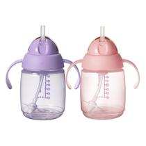 Straw Cup Tommee Tippee Starter 300 ml, mais de 6 m com alças, pacote com 2 Straw Cup Tommee Tippee Starter 300 ml, mais de 6 m com alças, pacote com 2