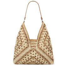 Straw Hobo Bag YIKOEE Woven Beach Sacola para mulheres 2024