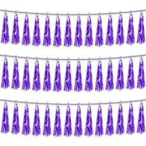 Streamer de borla metálico roxo Garland Hysilla 9,8 pés