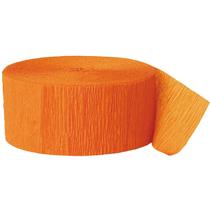 Streamer de Papel Crepom Premium Laranja - 25m