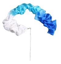 Streamer Wand Winged Sirenny Silk Ribbon Dancer 4 m branco-turquesa-azul Streamer Wand Winged Sirenny Silk Ribbon Dancer 4 m branco-turquesa-azul