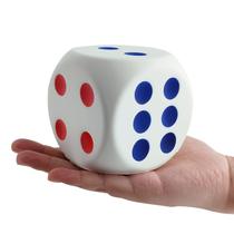 Stress Ball ASMFUOY FunnySquee Large Dice, espuma de 8 cm para crianças