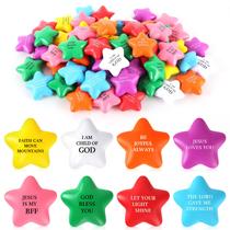 Stress Balls EYNDYN Christian Star 64 unidades com citações para crianças