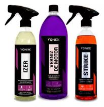 Strike piche + verniz de motor + izer descontaminante vonixx