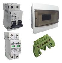 String Box Solar 25a Ac P/ Microinversor Quadro De Embutir