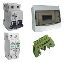 String Box Solar 25a Ac P/ Microinversor Quadro De Sobrepor
