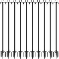 String Light Postes Mutovlin, garfo de metal de 3 m para uso externo, pacote com 10 String Light Postes Mutovlin, garfo de metal de 3 m para uso externo, pacote com 10