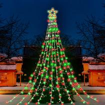 String Light PUHONG, estrela de 5 pontos, 42 cm, vermelho, verde, 5 m, 320 LEDs