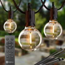 String Lights Brightown G40 LED 33m 52 lâmpadas remotas à prova d'água