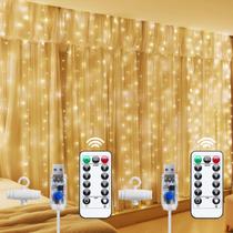 String Lights Brightown, pacote com 2, 300 LED, 3 x 3 m, branco quente, USB String Lights Brightown, pacote com 2, 300 LED, 3 x 3 m, branco quente, USB
