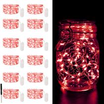 String Lights CAMANTU, pacote de 12 m, 20 LED, vermelho, operado por bateria