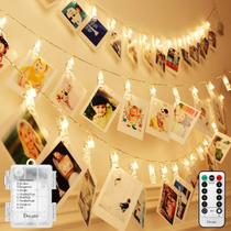 String Lights Decute 50LED 5,2 m Warm White 8 modos de controle remoto