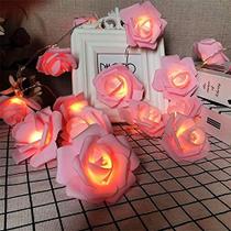 String Lights Gee Hut Birthday Pink Rose Flower 30 LED String Lights Gee Hut Birthday Pink Rose Flower 30 LED