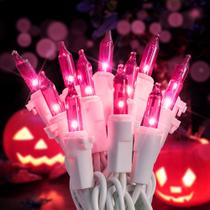 String Lights Hopolon 50 Purple Lights, fio branco de 13 pés, pacote com 2 unidades String Lights Hopolon 50 Purple Lights, fio branco de 13 pés, pacote com 2 unidades